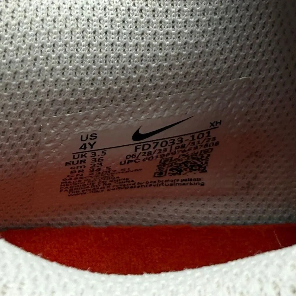 Nike Air Zoom GT Cut 3 in White Picante Red Lace Up Low Sneakers - Grade School